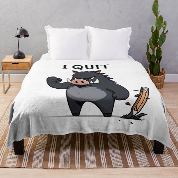 Item preview, A very angry pig said: I QUIT designed and sold by perfect-radius.