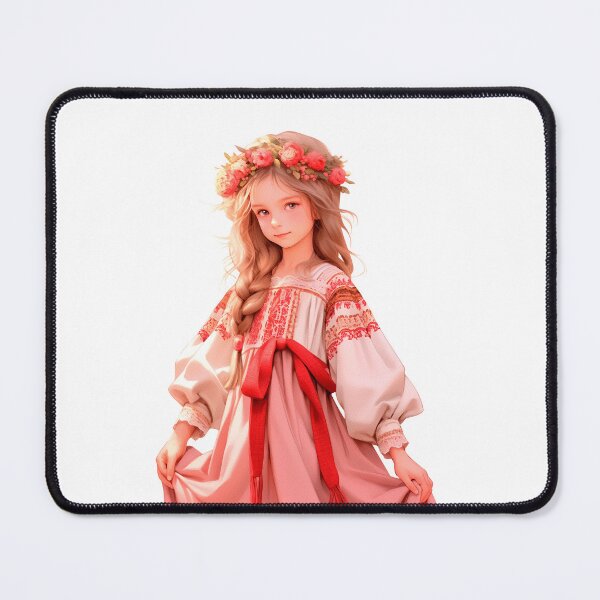 Item preview, Little Ukrainian Girl in floral wreath and traditional clothes Ukrainian Embroidery, Ukrainian Ornament designed and sold by DariyaDell.