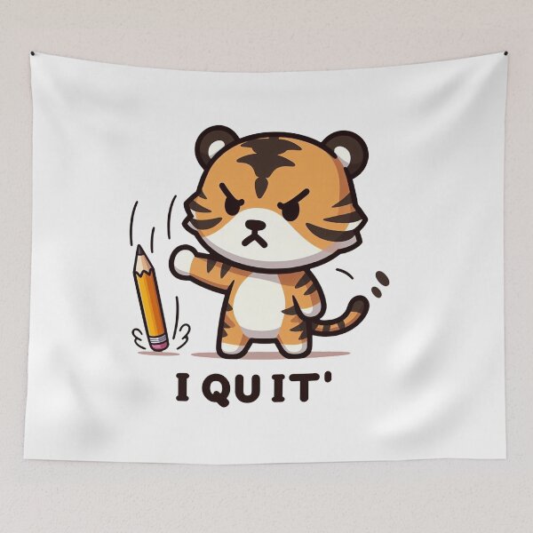 Item preview, A very angry tigger said: I QUIT designed and sold by perfect-radius.