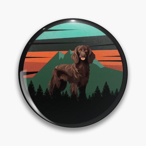 Item preview, Retro Green Sunset Vintage Mountains Boykin Gift designed and sold by Guarddogdrive.