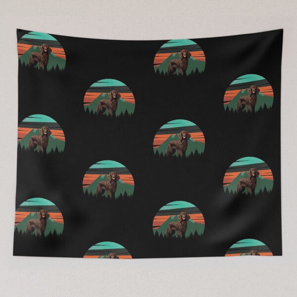 Item preview, Retro Green Sunset Vintage Mountains Boykin Gift designed and sold by Guarddogdrive.