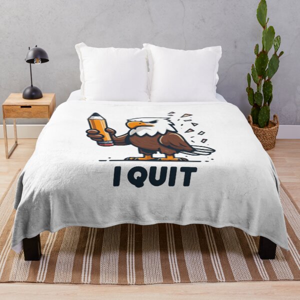 Item preview, A very angry eagle said: I QUIT designed and sold by perfect-radius.