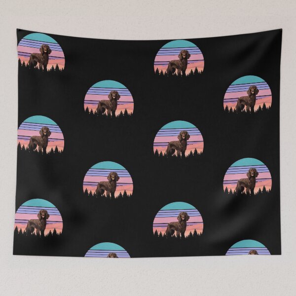 Item preview, Retro Purple Pink Sunset Vintage Forest Boykin Gift designed and sold by Guarddogdrive.