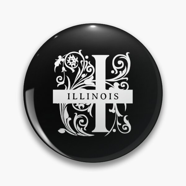 Item preview, Illinois State Split Letter Monogram designed and sold by US States Merch.
