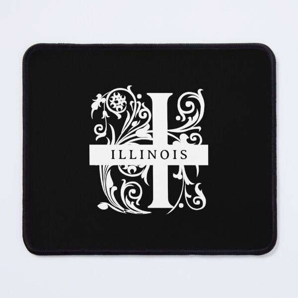 Item preview, Illinois State Split Letter Monogram designed and sold by US States Merch.