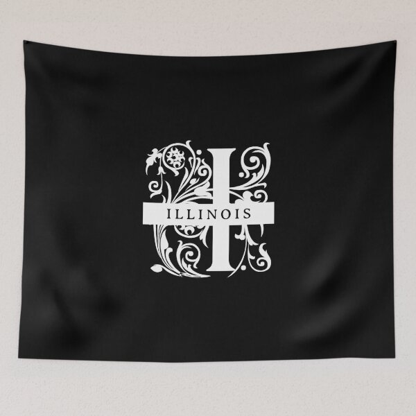 Item preview, Illinois State Split Letter Monogram designed and sold by US States Merch.