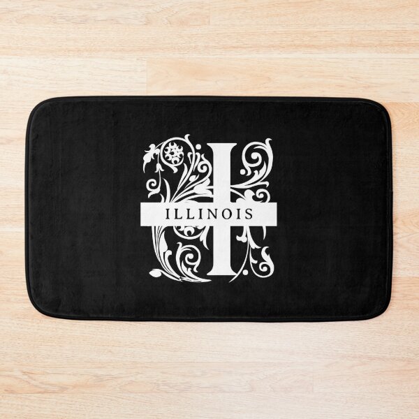 Item preview, Illinois State Split Letter Monogram designed and sold by US States Merch.