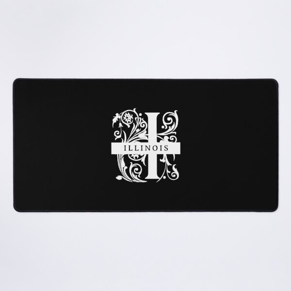 Item preview, Illinois State Split Letter Monogram designed and sold by US States Merch.
