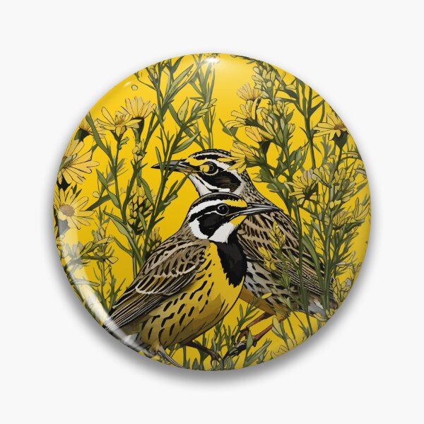 Item preview, Western Meadowlark Surrounded By Goldenrod Flowers 2 designed and sold by taiche.