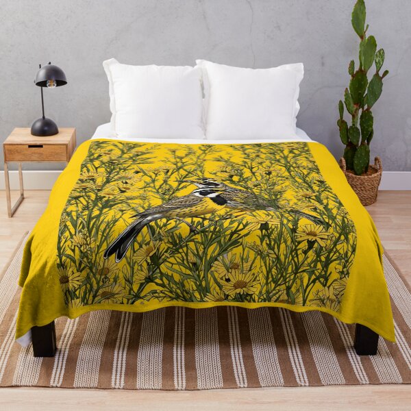 Item preview, Western Meadowlark Surrounded By Goldenrod Flowers 2 designed and sold by taiche.
