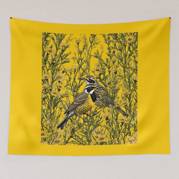 Item preview, Western Meadowlark Surrounded By Goldenrod Flowers 2 designed and sold by taiche.