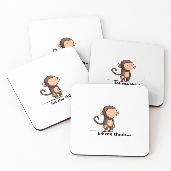 Item preview, A thinking monkey: Let me think... designed and sold by perfect-radius.