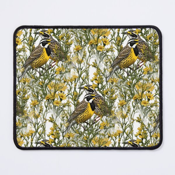 Item preview, Western Meadowlark Surrounded By Goldenrod Flowers 2 Pattern  designed and sold by taiche.