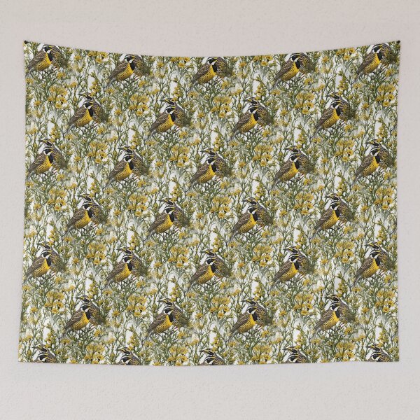 Item preview, Western Meadowlark Surrounded By Goldenrod Flowers 2 Pattern  designed and sold by taiche.
