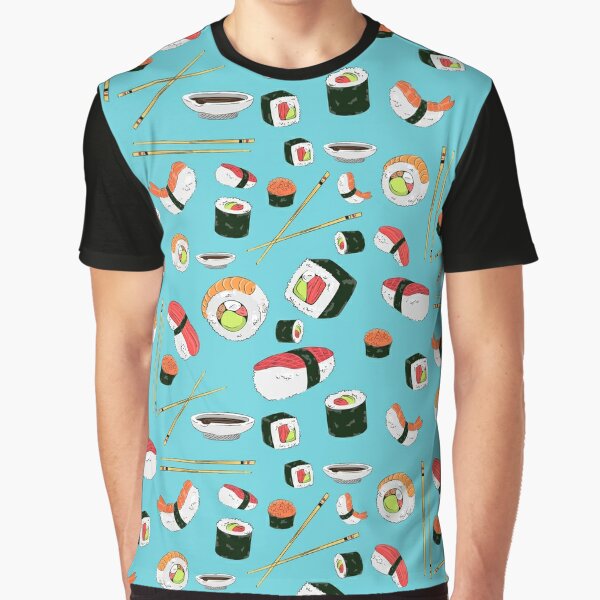 Kawaii Sushi Cannon Ball Japanese Soy Sauce Anime Foodie Long Sleeve T-Shirt