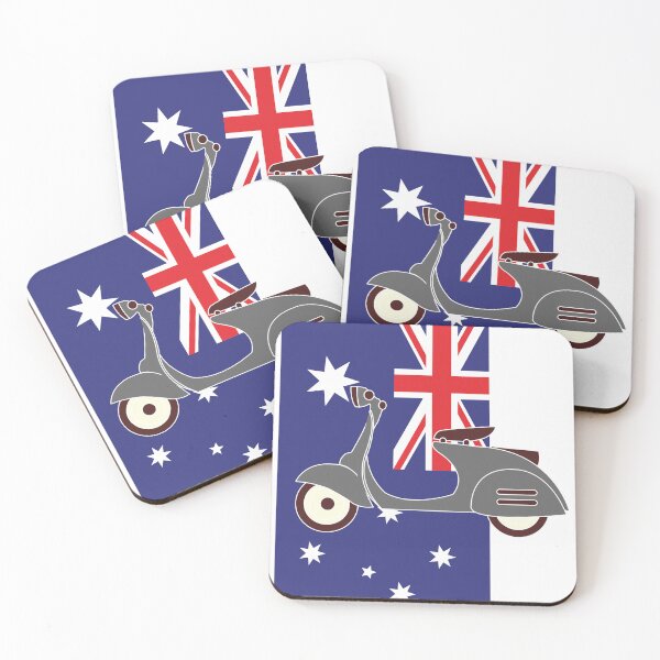 Artikelvorschau, Roller auf australischer Flagge entworfen und verkauft von AceHamster.