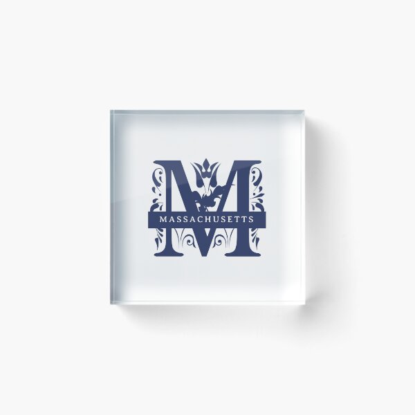 Item preview, Massachusetts State Split Letter Monogram designed and sold by US States Merch.