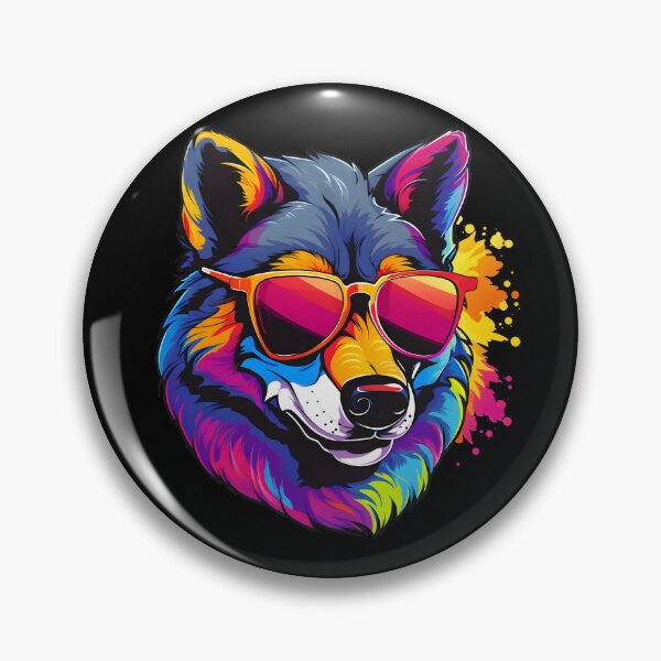 Item preview, Summer Colorful Funny Cool Gangsta Wolf Wearing Shades designed and sold by Leonardo Palumbo.