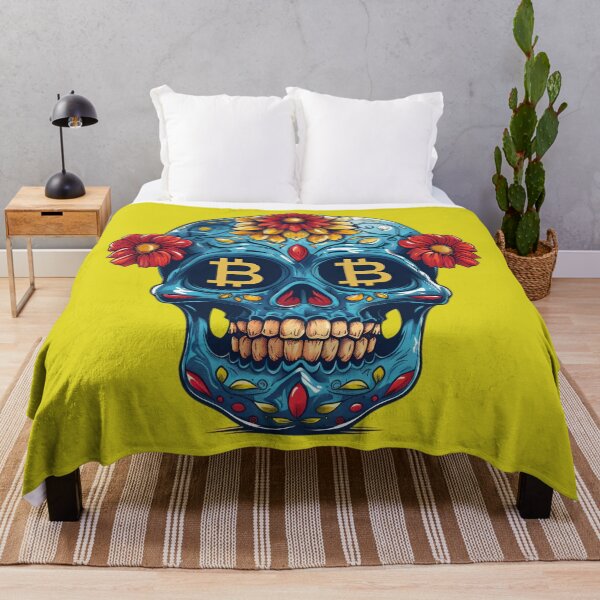 Item preview, blue bitcoin skull designed and sold by Bitcoinomnis.