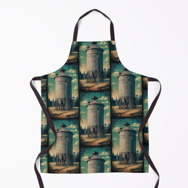 Item preview, Vintage Grain Silo Design - Rustic Farming Architecture Art designed and sold by 3MillsDesign.