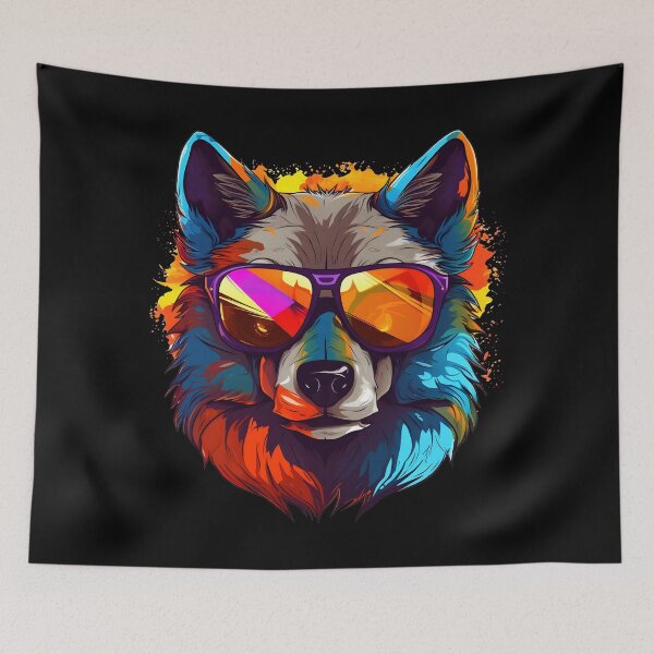 Item preview, Summer Vacation Funny Cool Gangsta Wolf With Shades designed and sold by Leonardo Palumbo.