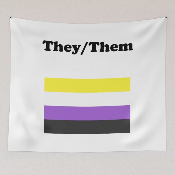 Item preview, Non-Binary Flag They Them   Nonbinary   designed and sold by Inspirationmotivation.