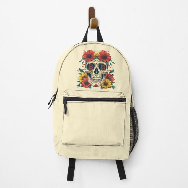 Item preview, skull bitcoin flowers designed and sold by Bitcoinomnis.