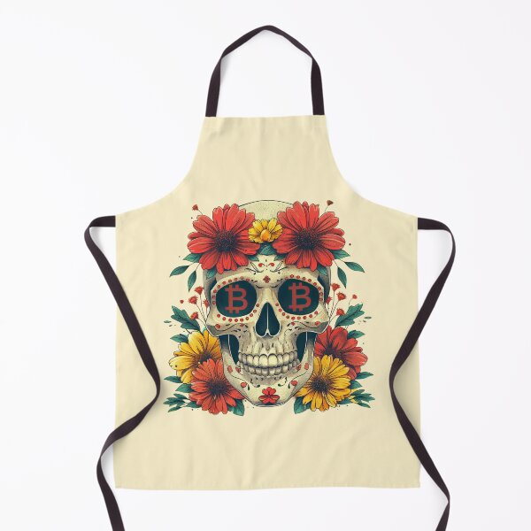 Item preview, skull bitcoin flowers designed and sold by Bitcoinomnis.