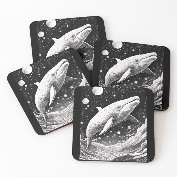 Item preview, Ballena nadando en el espacio profundo alrededor del planeta designed and sold by Stillness store.