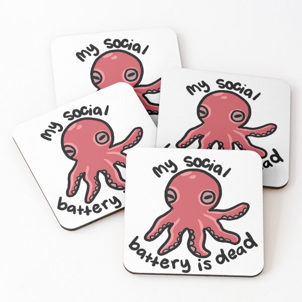Item preview, my social battery is dead designed and sold by milkberry.