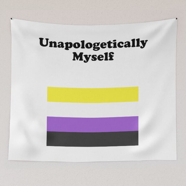Item preview, Non-Binary Flag Unapologetically Myself Nonbinary   designed and sold by Inspirationmotivation.