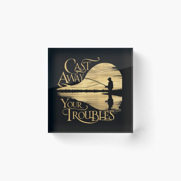 Item preview, Cast Away Your Troubles T-Shirt: Serene Fishing Scene designed and sold by BoughtTheTShirt.