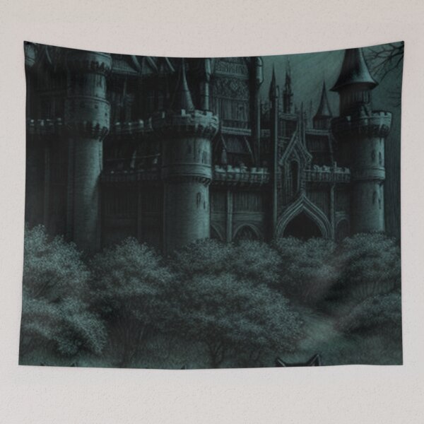 Item preview, Gothic Wolves by the Castle designed and sold by TheDarkWardrobe.