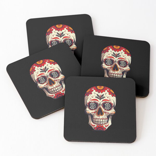 Item preview, Mexican bitcoin skull designed and sold by Bitcoinomnis.