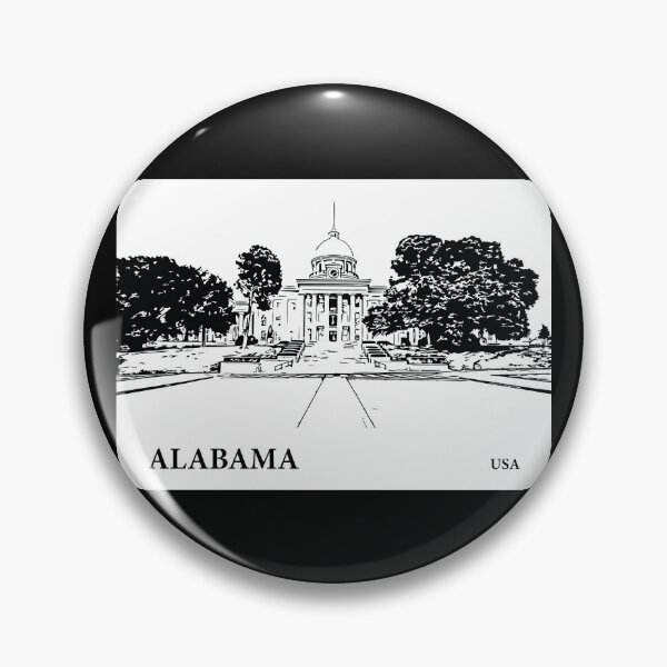 Artikelvorschau, Bundesstaat Alabama, USA entworfen und verkauft von Lakeric Cityscapes.