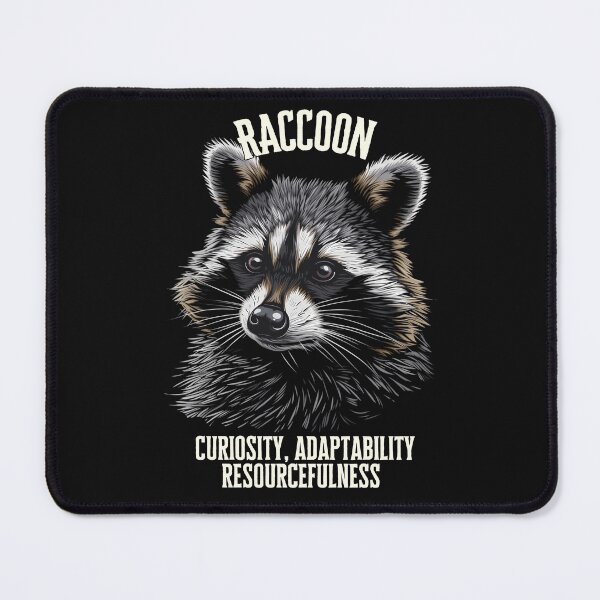 Item preview, Raccoon Portrait Curiosity Adaptability Resourcefulness designed and sold by MTJ-Mushrooms.
