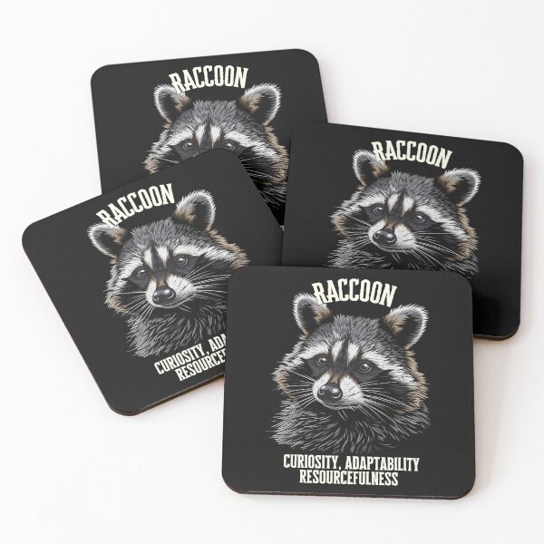 Item preview, Raccoon Portrait Curiosity Adaptability Resourcefulness designed and sold by MTJ-Mushrooms.