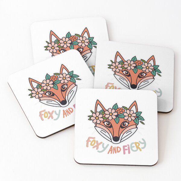 Item preview, Enchanting Fox with Flower Crown - 'Foxy and Fiery' designed and sold by NiftyWrx.