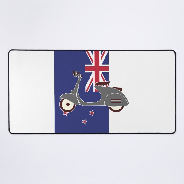 Item preview, Scooter on New Zealand Flag designed and sold by AceHamster.