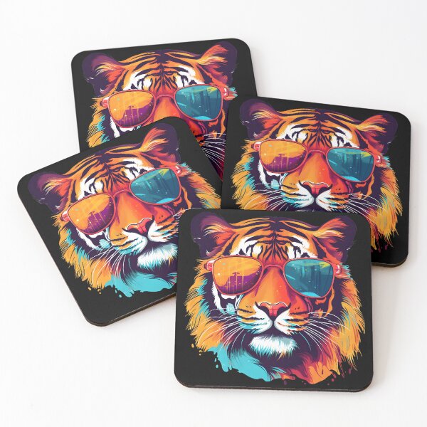 Item preview, Summer Cartoon Funny Cool Gangsta Tiger Wearing Sunglasses designed and sold by Leonardo Palumbo.