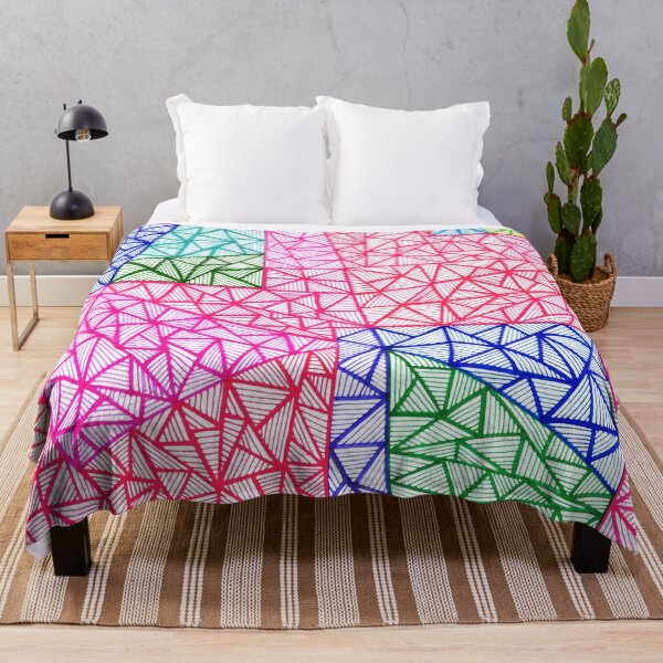 Item preview, Colorful geometric trendy spring summer abstract zentangle art designed and sold by BridgingThought.