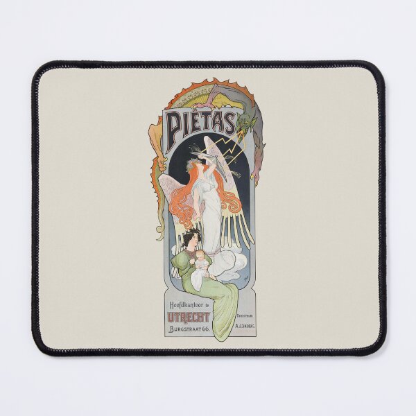 Item preview, Vintage 1903 Poster - Pietas Life Insurance Company Poster, Headquarters in Utrecht, Burgstraat 66 designed and sold by VintageBazaar.