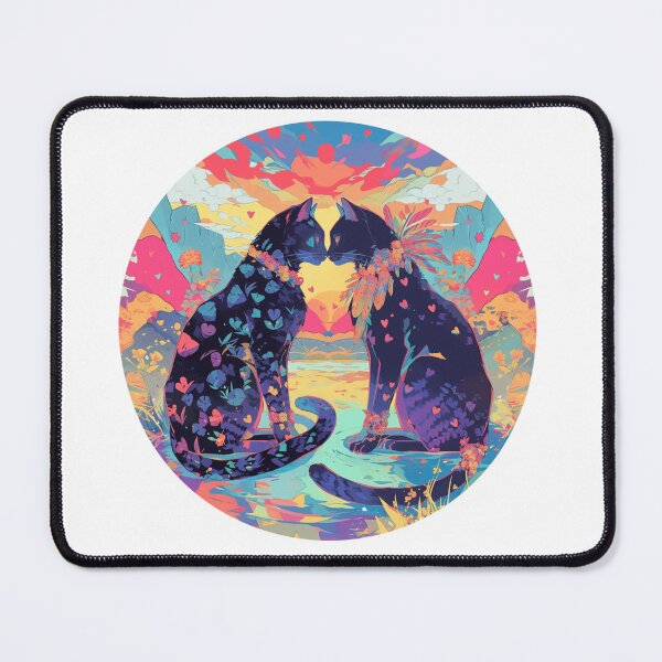 Item preview, Jaguar in Love // Aesthetic Jaguar // Cool Animal // Cyber Animal // Future Animal Art // Animal Warrior // Animal Cute Art // Gaming Aesthetic stickers designed and sold by SMARTKIT DESIGNAGENCY.