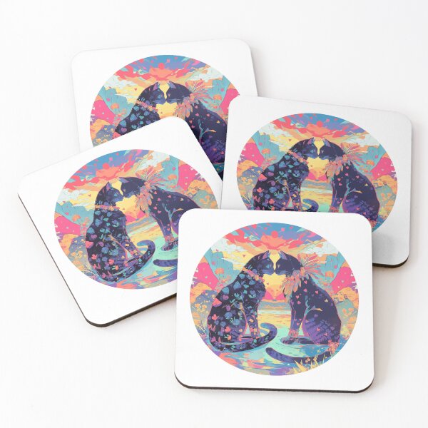 Item preview, Jaguar in Love // Aesthetic Jaguar // Cool Animal // Cyber Animal // Future Animal Art // Animal Warrior // Animal Cute Art // Gaming Aesthetic stickers designed and sold by SMARTKIT  DESIGNAGENCY.