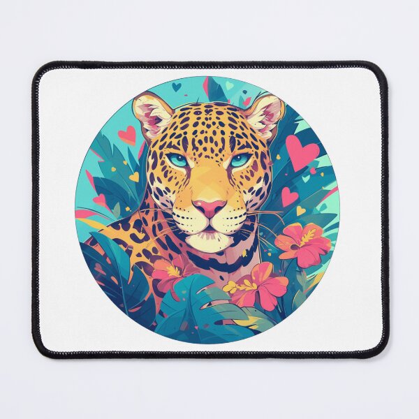 Item preview, Jaguar in Love // Aesthetic Jaguar // Cool Animal // Cyber Animal // Future Animal Art // Animal Warrior // Animal Cute Art // Gaming Aesthetic stickers designed and sold by SMARTKIT DESIGNAGENCY.