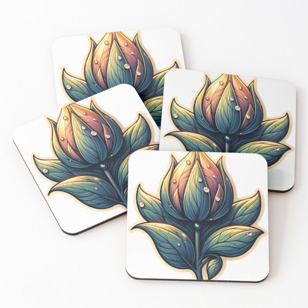 Item preview, Blossoming Promise: Bud with Dewdrops, "In each bud, the promise of tomorrow blooms." designed and sold by Dantin.