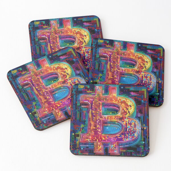 Item preview, bitcoin pixel squares designed and sold by Bitcoinomnis.