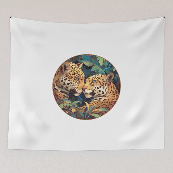 Item preview, Jaguar in Love // Aesthetic Jaguar // Cool Animal // Cyber Animal // Future Animal Art // Animal Warrior // Animal Cute Art // Gaming Aesthetic stickers designed and sold by SMARTKIT  DESIGNAGENCY.