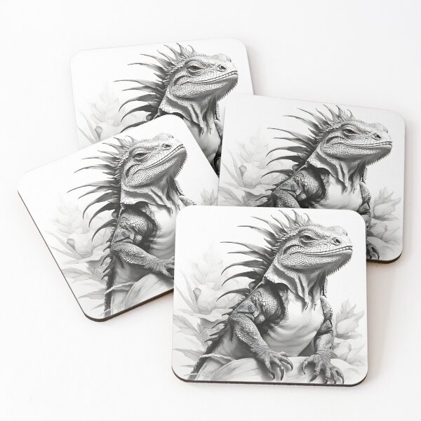 Item preview, Black and white Lizard pencil drawing designed and sold by Pencil-Art.