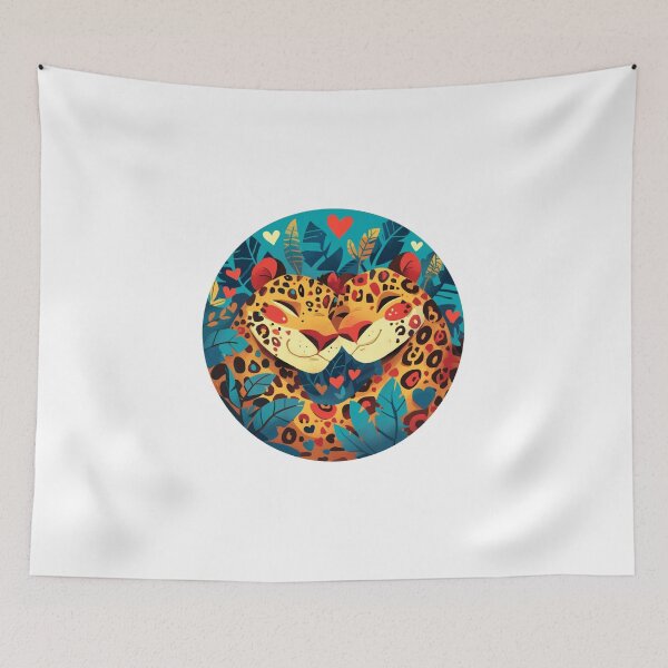 Item preview, Jaguar in Love // Aesthetic Jaguar // Cool Animal // Cyber Animal // Future Animal Art // Animal Warrior // Animal Cute Art // Gaming Aesthetic stickers designed and sold by SMARTKIT  DESIGNAGENCY.